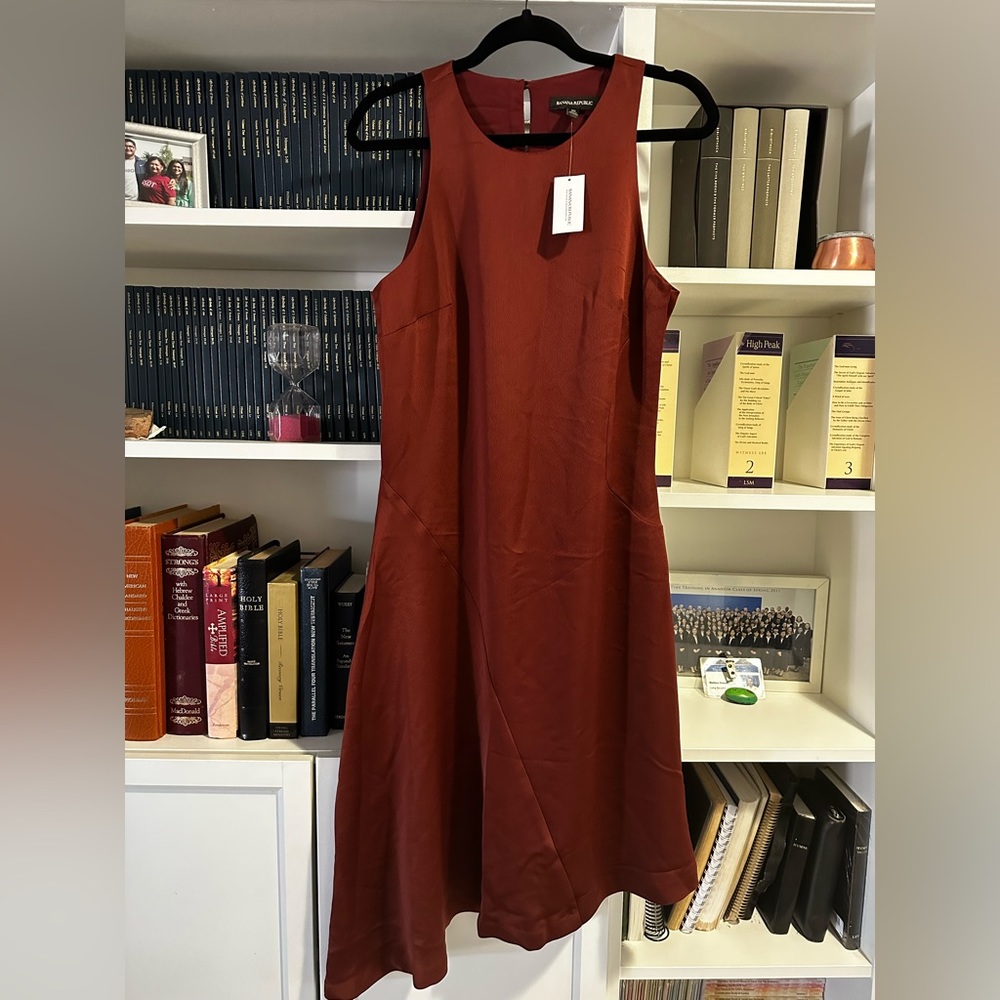 NWT Burgundy Asymmetrical Knee length dress Sz 10